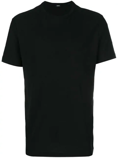 Shop Diesel Crew Neck T-shirt In Black