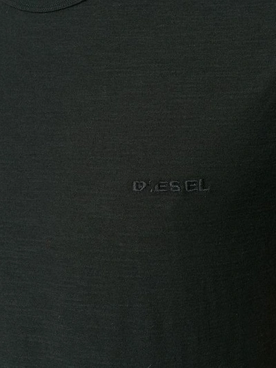 Shop Diesel Crew Neck T-shirt In Black