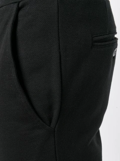 Shop Diesel Black Gold Seam Detail Track Trousers In Black