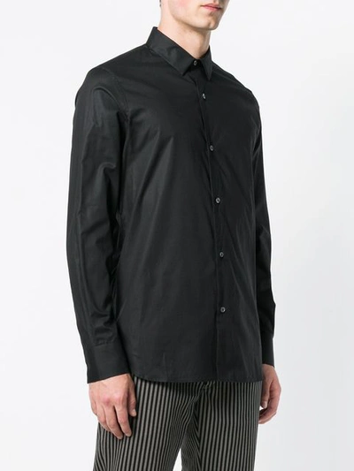 Shop Ann Demeulemeester Classic Plain Shirt - Black
