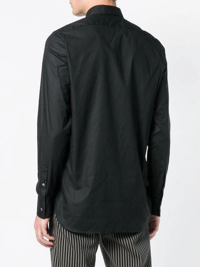 Shop Ann Demeulemeester Classic Plain Shirt - Black