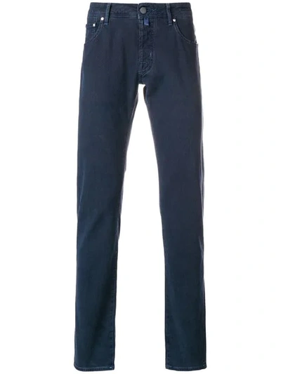 Shop Jacob Cohen Straight Leg Jeans In Blue