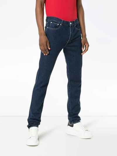 Givenchy Logo Band Slim-fit Jeans In Blue