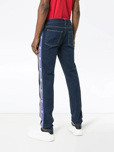 Givenchy Logo Band Slim-fit Jeans In Blue