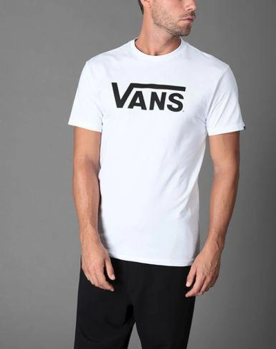 Vans Classic Logo T-shirt In White In White/black | ModeSens