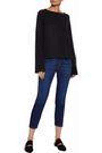 Shop Iris & Ink Leah Cashmere Sweater In Black