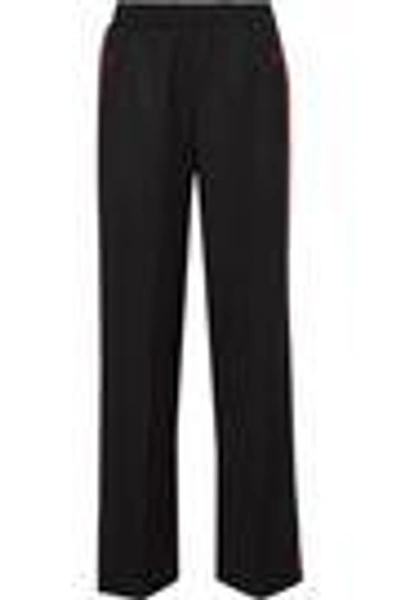 Shop Iris & Ink Woman Brett Stretch-jersey Straight-leg Pants Black