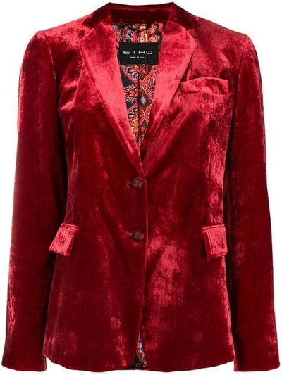 Shop Etro Single-breasted Blazer - Red