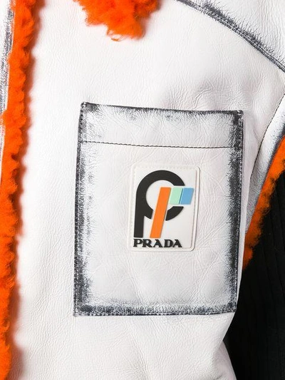 Shop Prada Oversized Vest - White