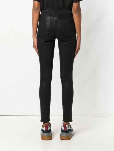Shop J Brand Oil Coated Skinny Jeans - Black