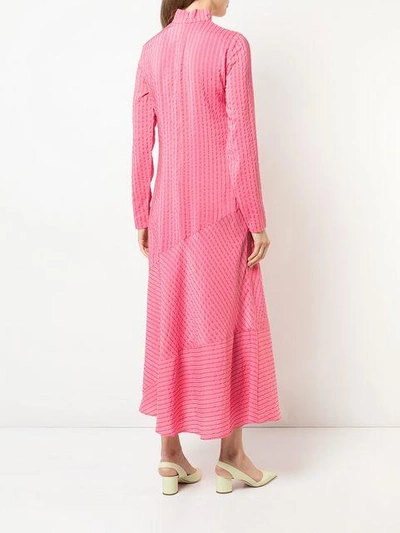 Shop Ganni Paneled Shift Dress - Pink