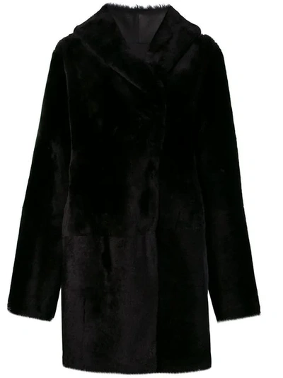 Shop Sylvie Schimmel Cortina Teddy Coat In Black