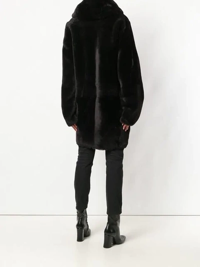Shop Sylvie Schimmel Cortina Teddy Coat In Black
