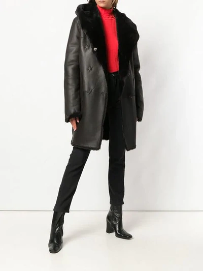Shop Sylvie Schimmel Cortina Teddy Coat In Black