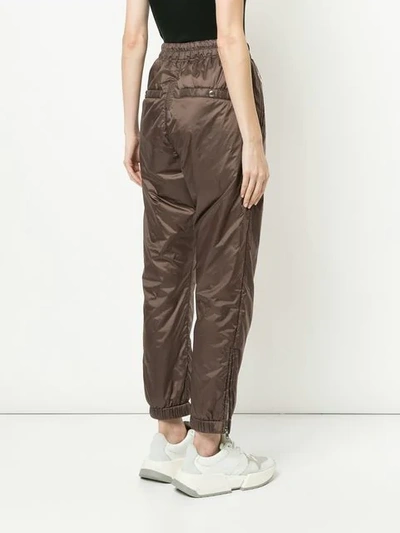 Shop Rick Owens Shell Track Pants - Brown