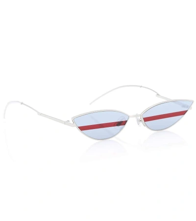 Shop Gentle Monster Poxi 02 Sunglasses In Silver