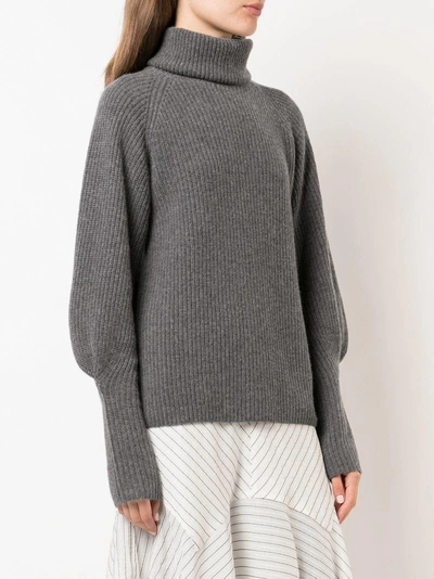 Shop Altuzarra Ribbed Knit Jumper In Grey