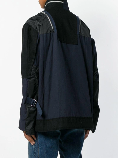 Shop Sacai Patchwork Jacket In Black