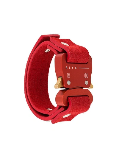 Shop Alyx Small Buckle Cuff In Red