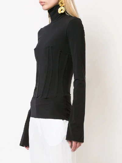 corset fitted turtleneck top