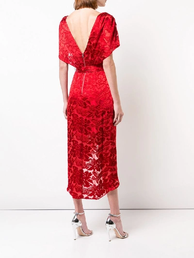 Shop Alice And Olivia Darva Wrap Dress In Red