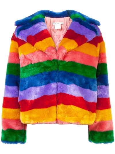 Shop Alice And Olivia Alice+olivia Thora Faux Fur Jacket - Multicolour