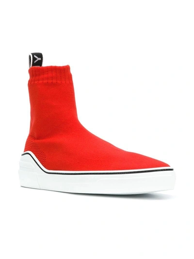 Shop Givenchy Elasticated Sock Sneakers - Red