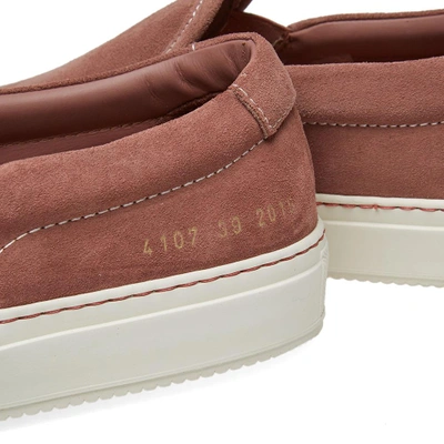 Shop Common Projects Woman By  Slip On Suede In Pink