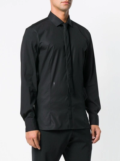 Shop Neil Barrett Long Sleeved Shirt - Black