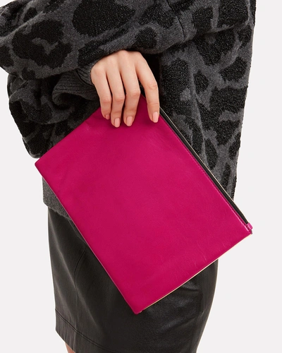 Shop Marni Pink And Yellow Wristlet Clutch In Multi