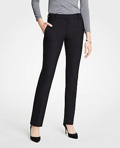 Shop Ann Taylor The Petite Straight Pant In Black