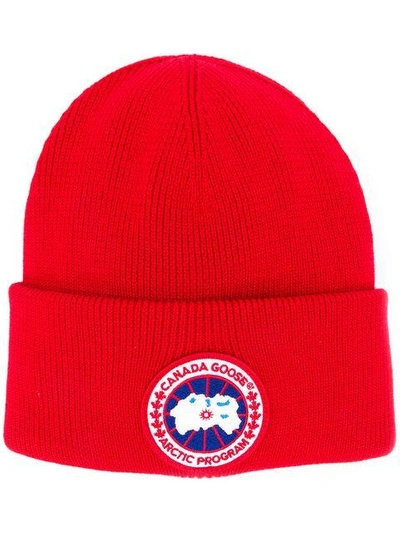 Shop Canada Goose Arctic Disc Toque Hat In Red