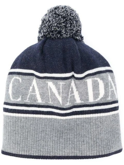 Shop Canada Goose Pom Toque Hat In Blue