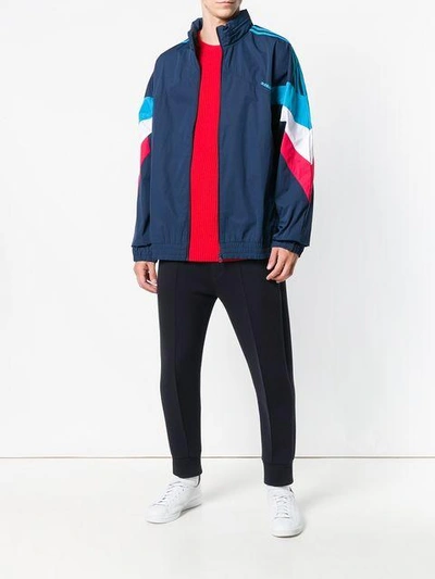 Shop Adidas Originals 'palmeston' Windbreaker In Blue