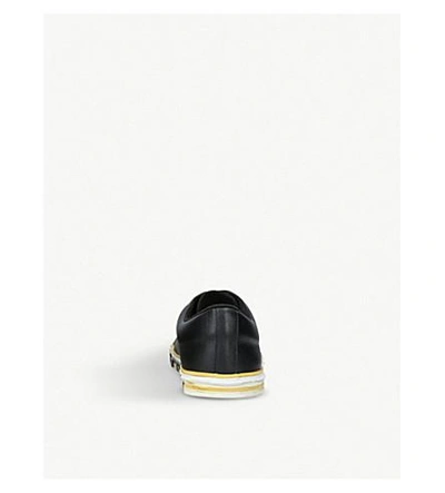Shop Balenciaga Match Leather Sneakers In Black