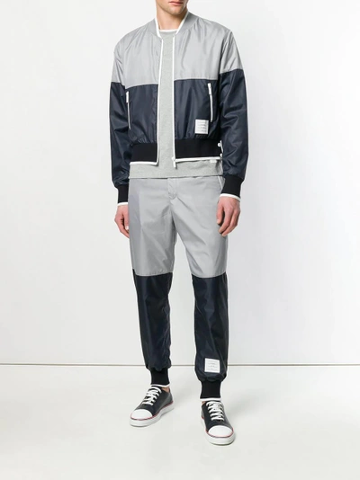 Shop Thom Browne Bicolor Half-and-half Ripstop Sweatpants