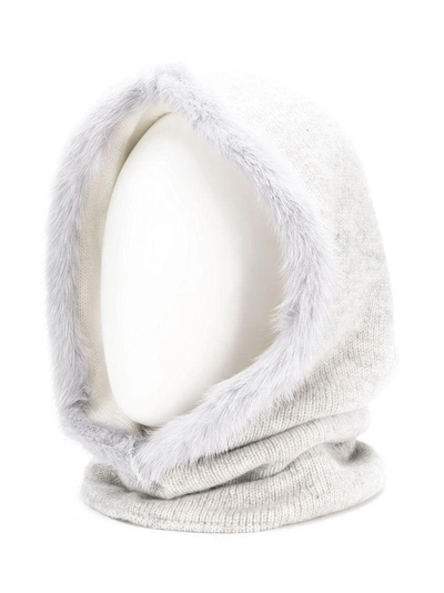 Shop N•peal Fur Trim Ski Hood In Grey