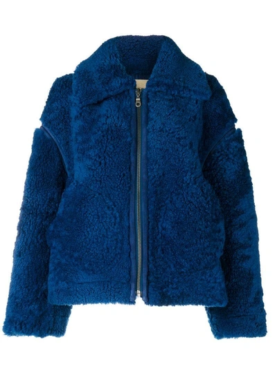 Shop Christian Wijnants Zip Front Jacket - Blue