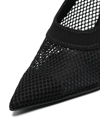 Shop Stella Mccartney 105 Fishnet Pointed Pumps In Black