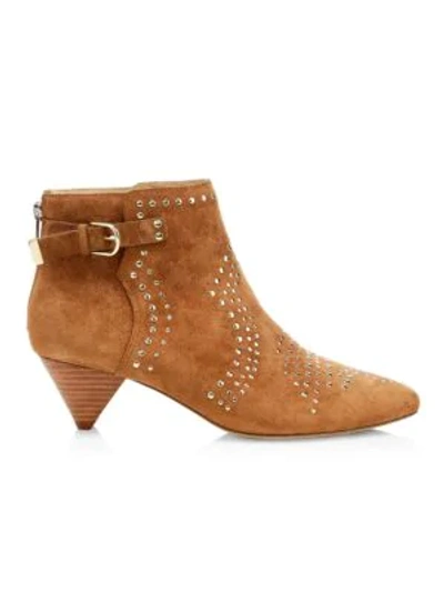 Shop Joie Bickson Studded Suede Booties In Canyon