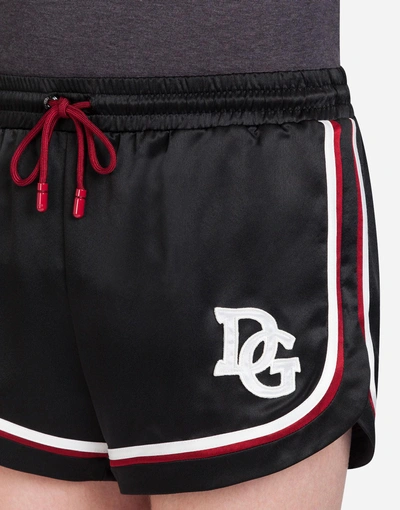 Shop Dolce & Gabbana Jogging Shorts With Patch In Black