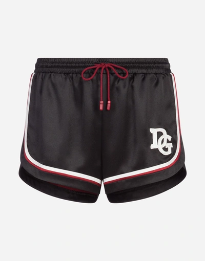 Shop Dolce & Gabbana Jogging Shorts With Patch In Black