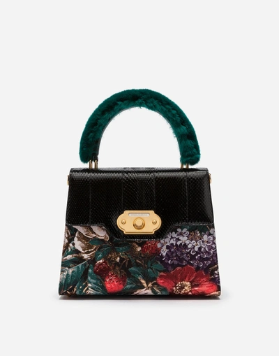 Shop Dolce & Gabbana Welcome Handbag In A Mix Of Materials In Multicolor