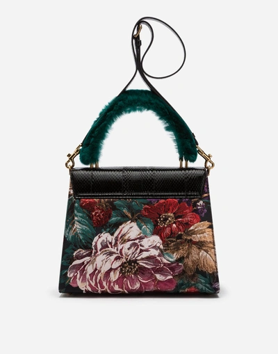 Shop Dolce & Gabbana Welcome Handbag In A Mix Of Materials In Multicolor