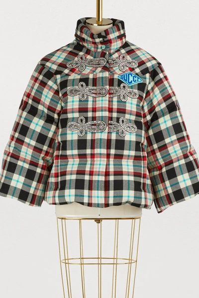 Shop Gucci Wool Down Jacket In Multi