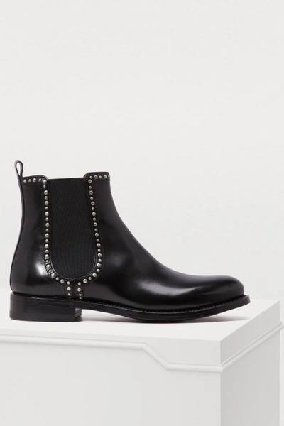 Shop Sartore Studded Elastic Ankle Boots In Nero