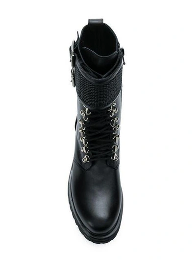 Shop Albano Lace-up Boots In Black