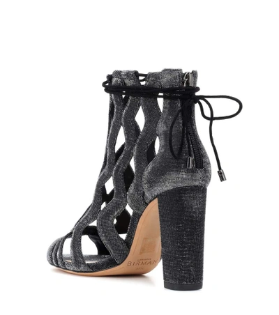 Shop Alexandre Birman New Loreta 90 Ankle Boots In Metallic