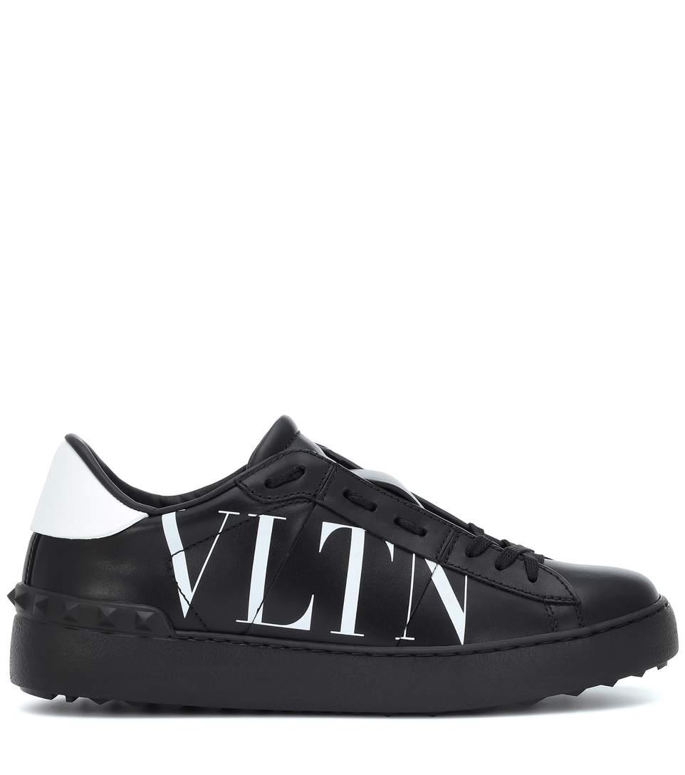 Valentino Garavani Sneaker Low Vltn Open Kalbsleder Logo Schwarz In ...