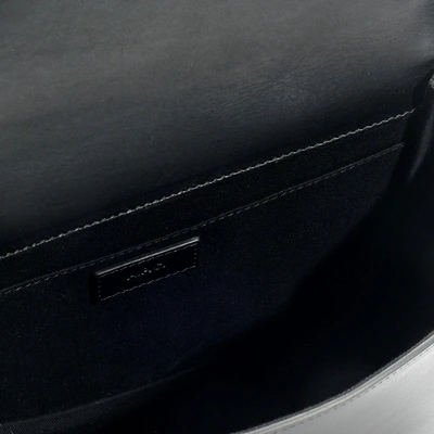 APC A.P.C. | Lausanne Bag in Black Calfskin with Leopard Printed Flap 